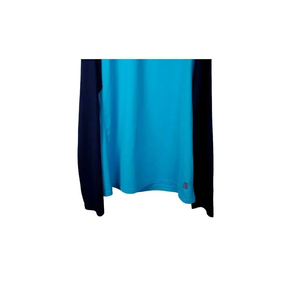 New Tommy Bahama Rashguard Boy's Size Medium Swim Long Sleeve Blue Aqua Pool